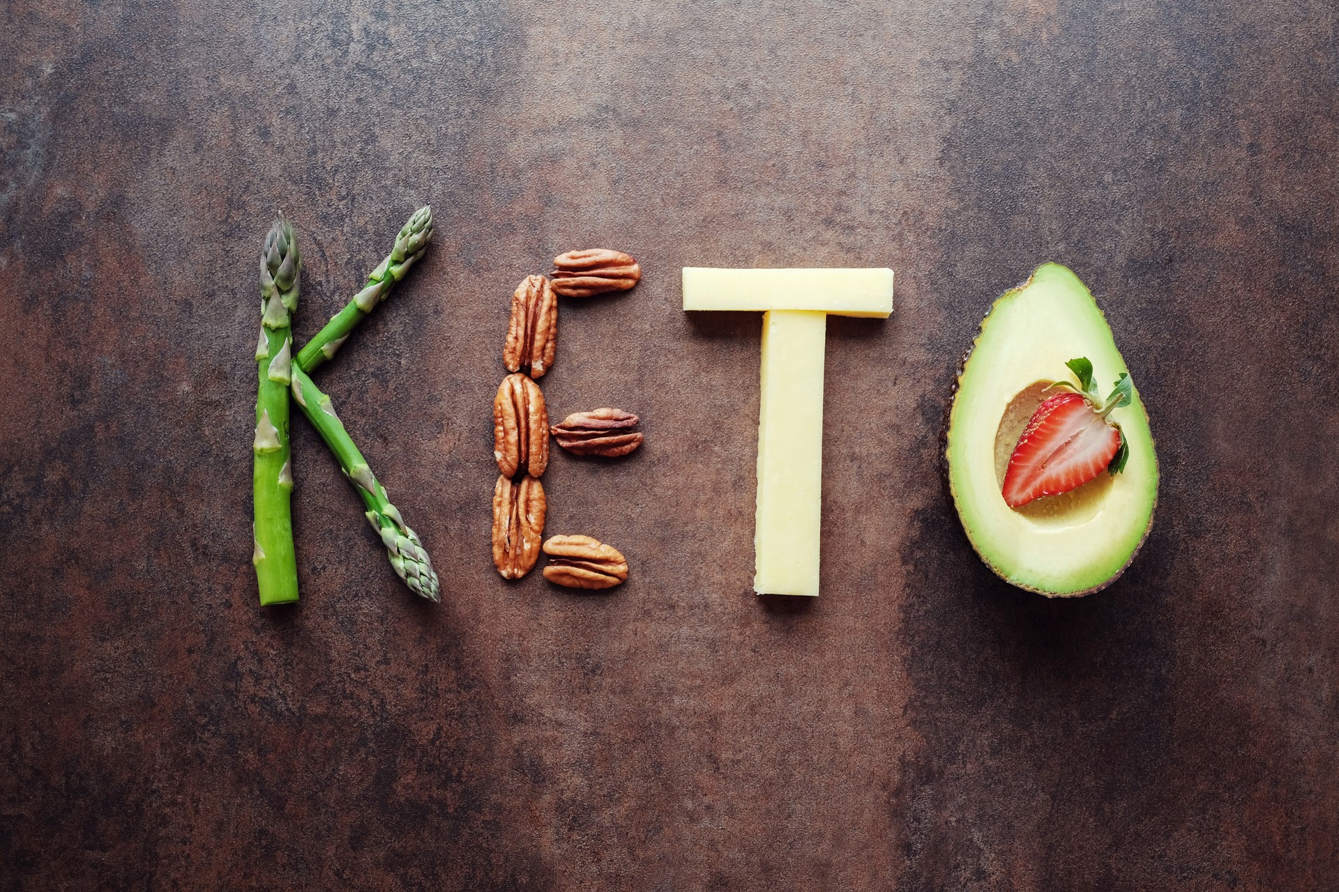 Keto word made from ketogenic food