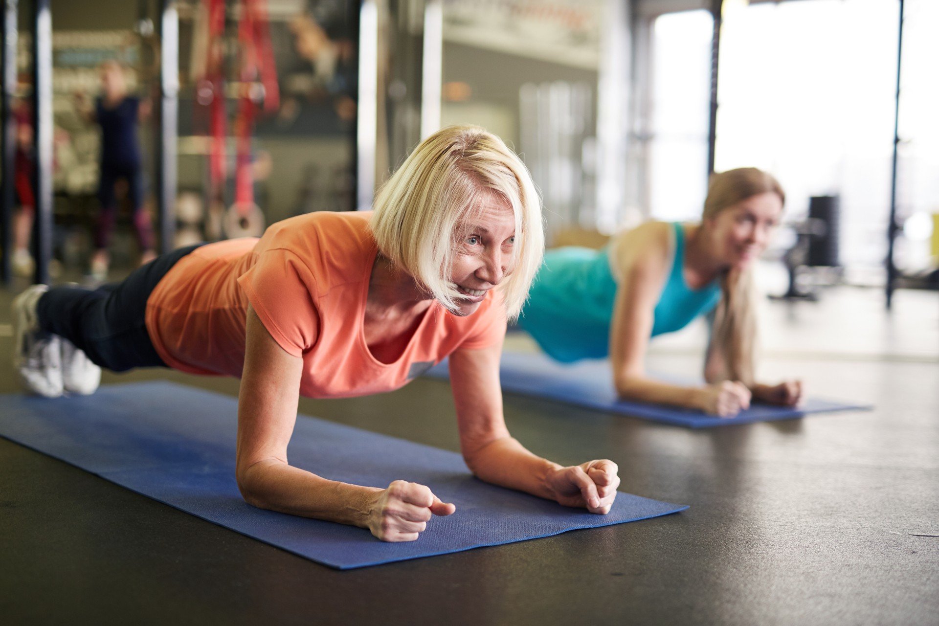 Woman in plank